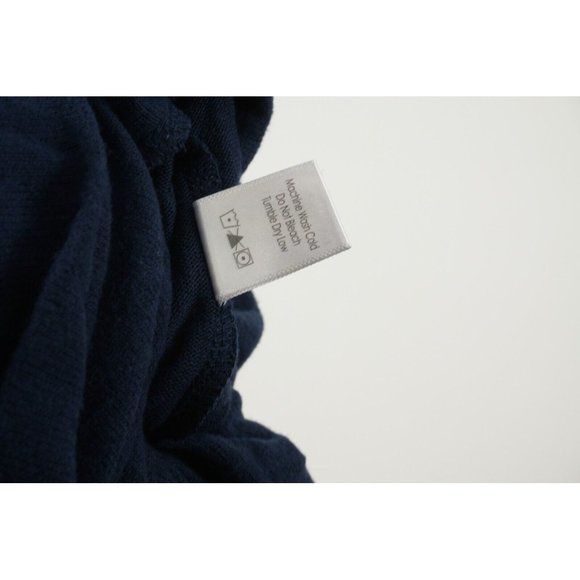 NWOT PJ Salvage Womens XL Navy Blue Striped Crew Brush Knit Sweater Pajama Top - Picture 7 of 7